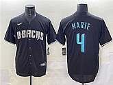 Men's Arizona Diamondbacks #4 Ketel Marte Black Stitched Jersey,baseball caps,new era cap wholesale,wholesale hats